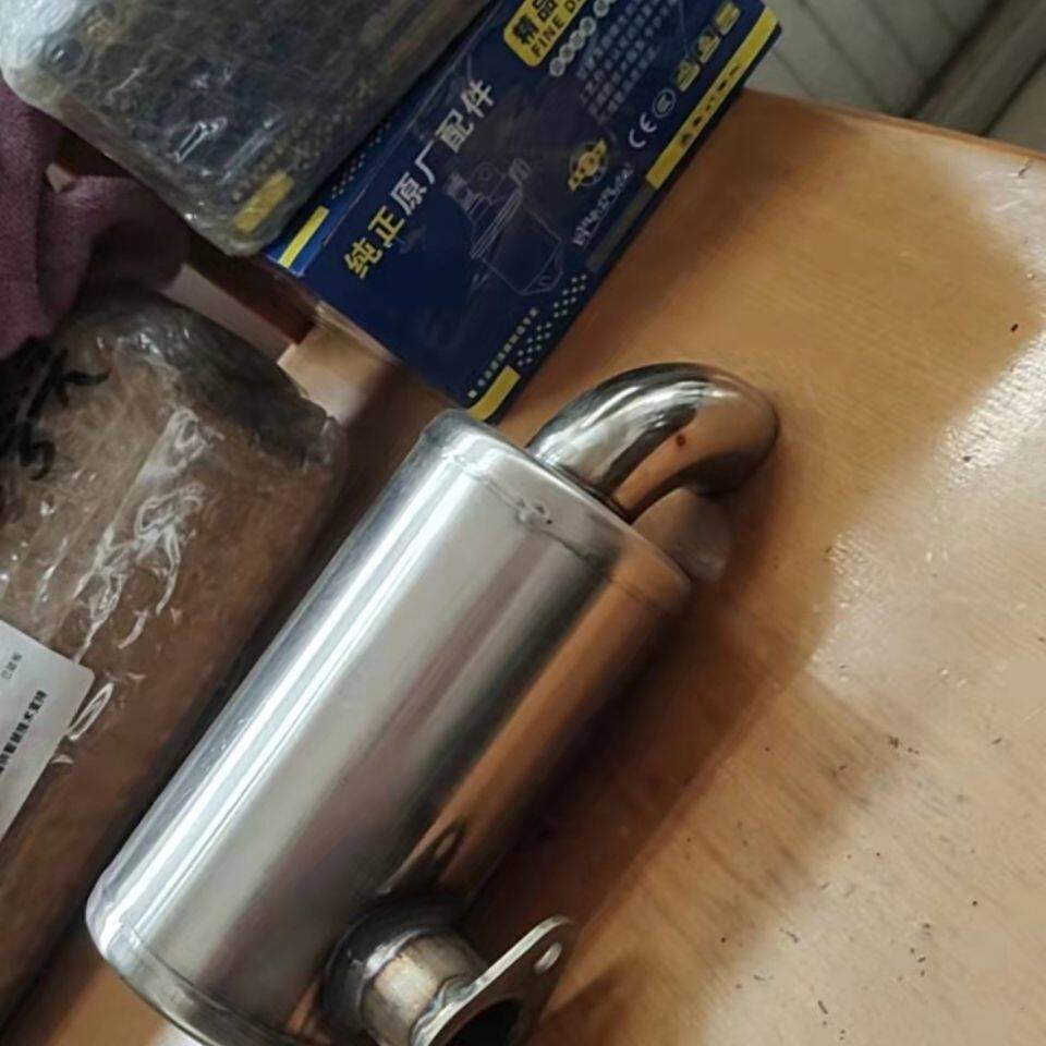 单缸柴油机170纯不锈钢消音器小型耕耘机小菸筒