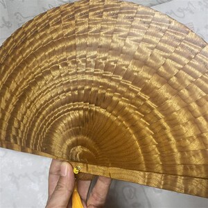 金丝楠木扇子中式木扇复古风阴沉木折扇雕花宫廷手工实木送礼纸扇