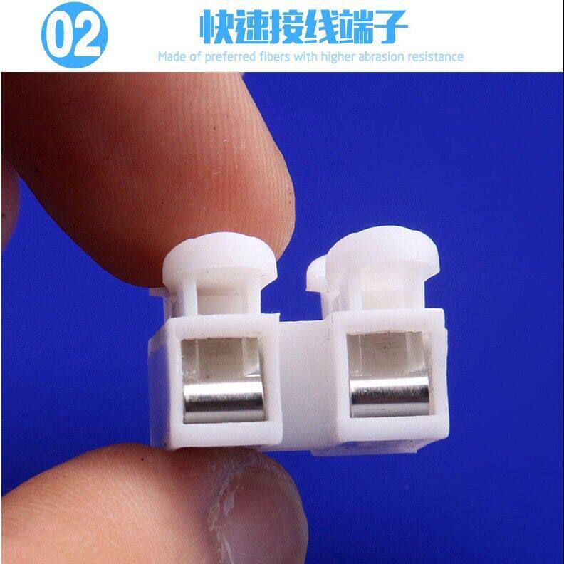50只LED灯具接线端子快速弹簧对接连接器 CH-2两位电线接头按压式