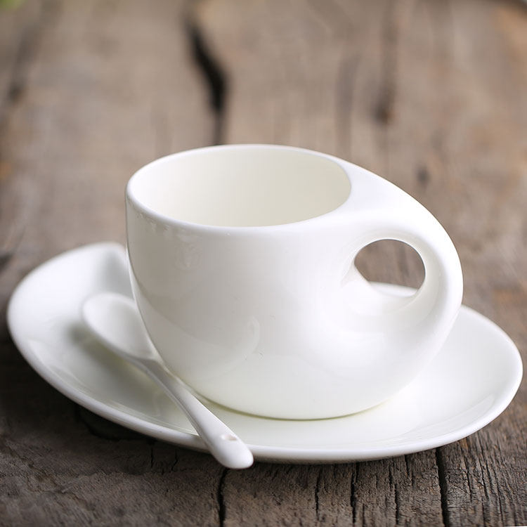 莲之莲 下午茶茶具咖啡具 创意骨瓷咖啡杯碟陶瓷水杯茶杯咖啡杯子