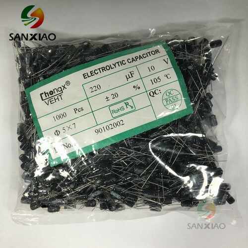 CHONGX直销 插件铝电解电容4*7 5*5 5*7 10V100UF  高频直插