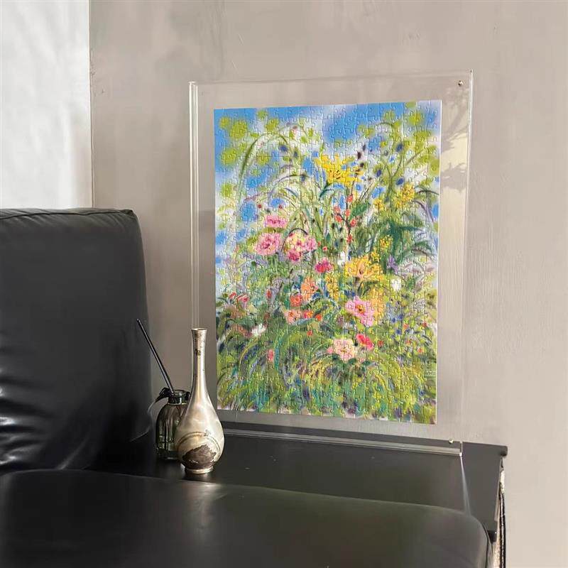 高级感亚克力500片画框50*70可上墙相框立体框超高透ins风拼图框