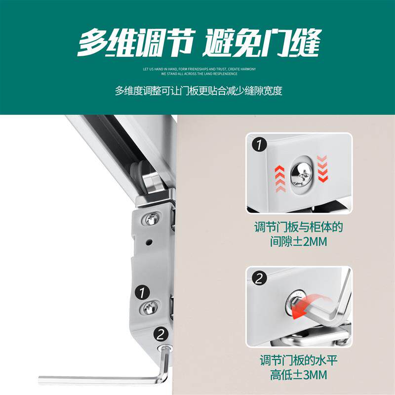 衣柜无下轨道三折叠移门吊轮五金配件全套金属衣帽间上吊滑轮导轨