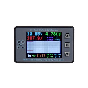 2.4寸彩屏无线电池电压电流温度容量表房车电动车库仑计 VAC8810F