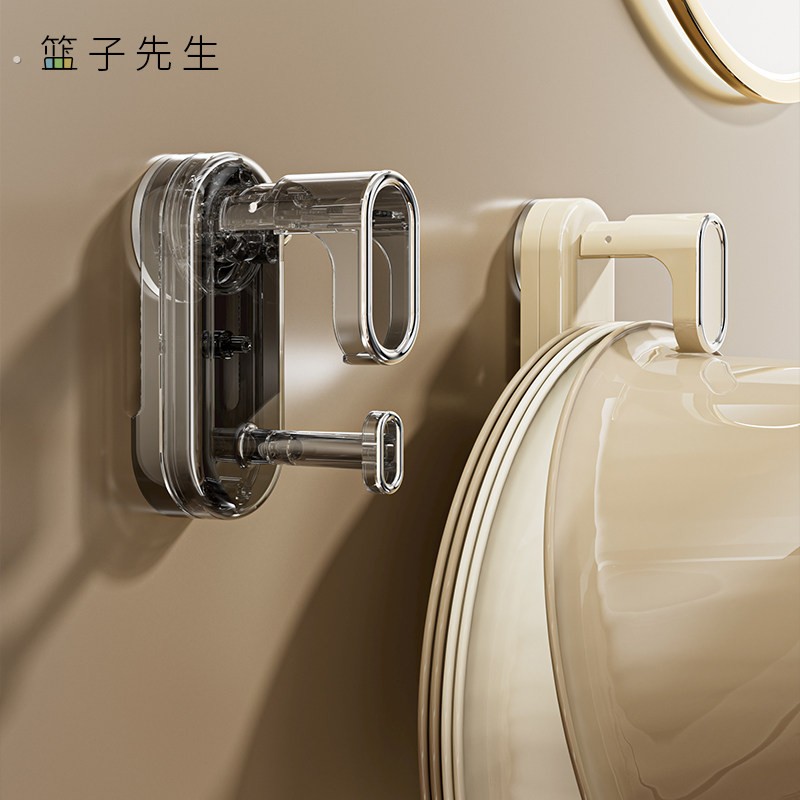 吸盘脸盆挂钩卫生间免打孔盆子挂架洗澡盆收纳架厕所无痕挂盆神器