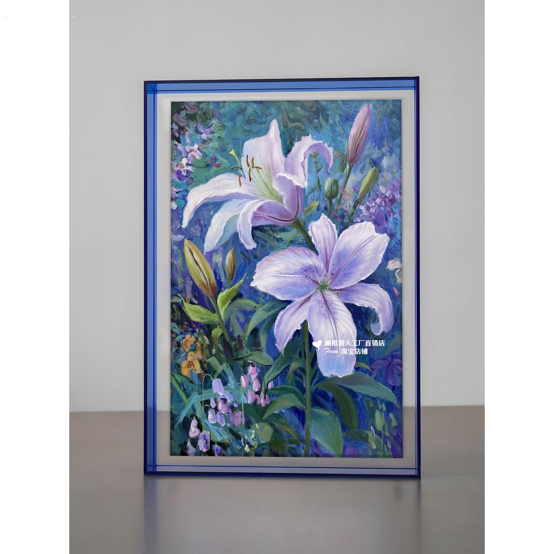 亚克力装裱油画框内框画布亚麻带框油画画框油画布丙烯雨露麻