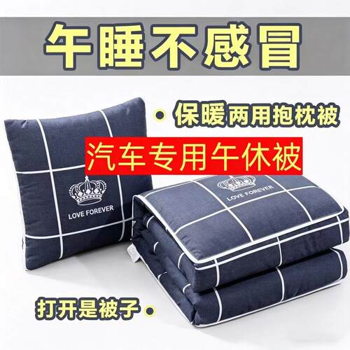 抱枕被子两用2026新款车内睡觉神器被子二合一加厚午睡空调枕头被