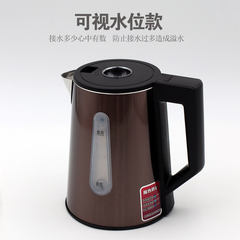 茶吧机电热水壶配件家用单个彩钢烧水壶半自动上开水壶304小五环