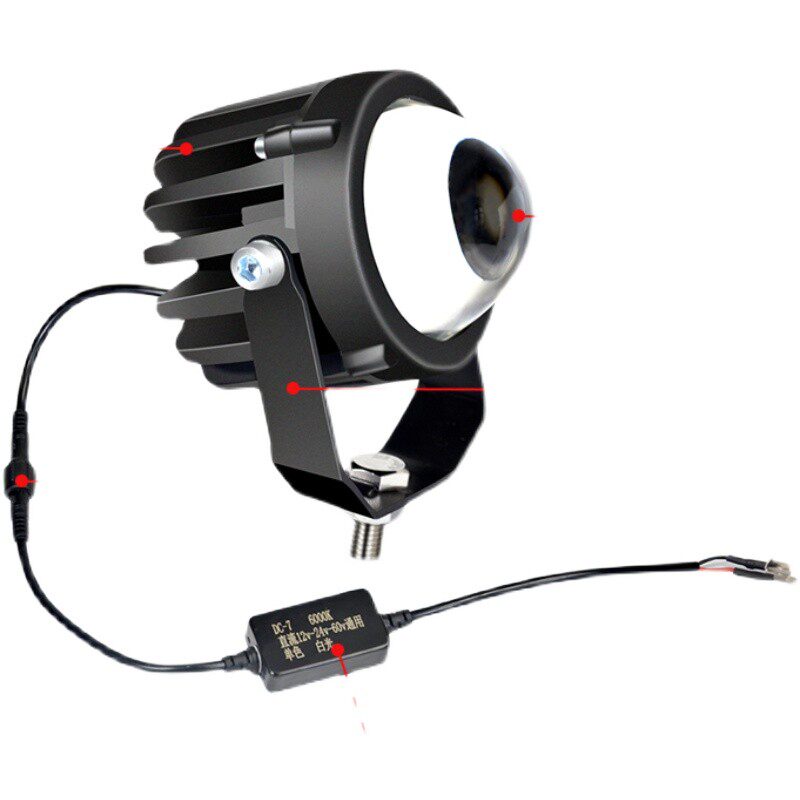 汽车led激光透镜射灯远光炮12V/24V货车雾灯中网灯摩托车大灯改装