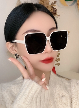 韩版大框方形简约黑偏光墨镜女显脸小时髦街拍太阳镜遮阳潮搭眼镜