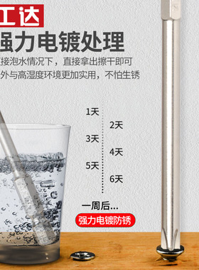 电动螺丝刀批头套装内六角十字加长手电H钻强磁性披头高强度起子