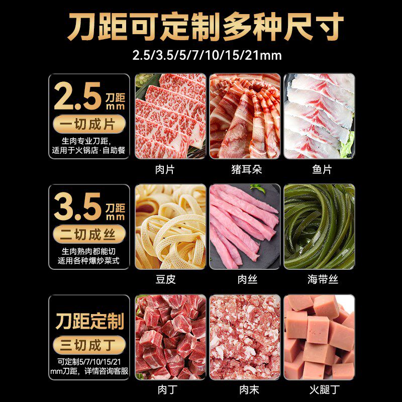 切肉机商用全自动切丝切鲜肉片机家用电动绞肉丁切块不锈钢小型