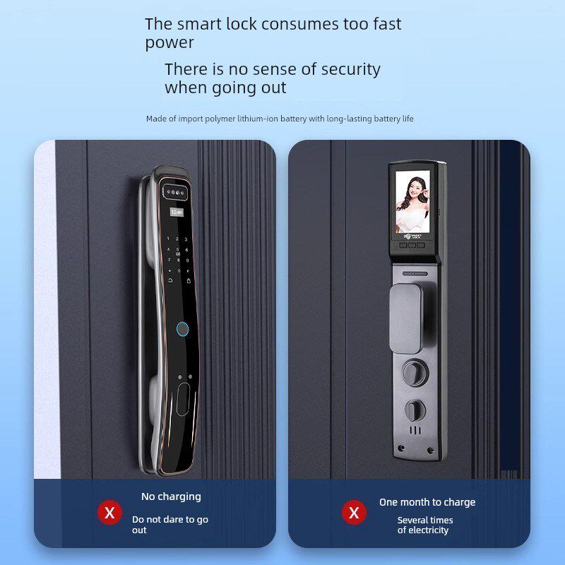 智能门锁指纹密码数码锁专用可充电锂电池Huouch Hc-Kc-001多品牌