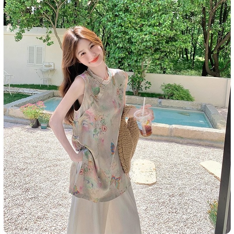 新中式国风套装睡衣女夏2025新款古风气质休闲上衣裤子家居服套装