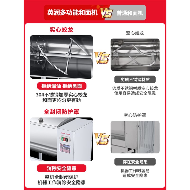 和面机商用5 10 15 25公斤全自动新型不锈钢揉打面机活面粉搅拌机