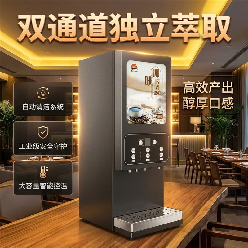 全自动冷热多功能自助果汁饮料机热饮机速溶咖啡机商用奶茶一体机
