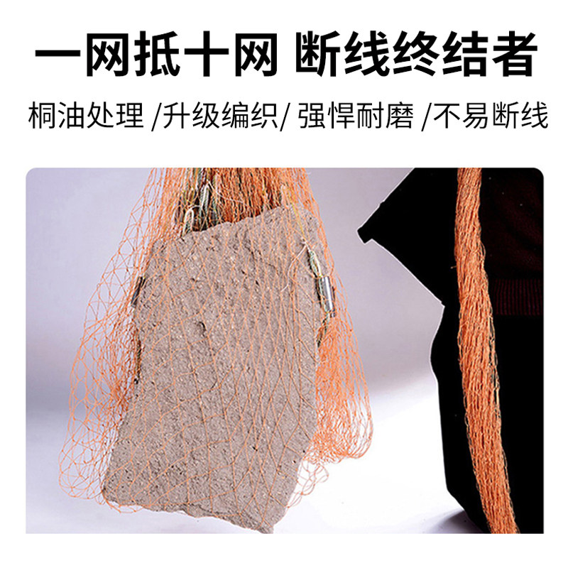 加粗鱼网撒网老式手抛网传统纯手工尼龙轮胎鱼线抛网手撒渔网旋网
