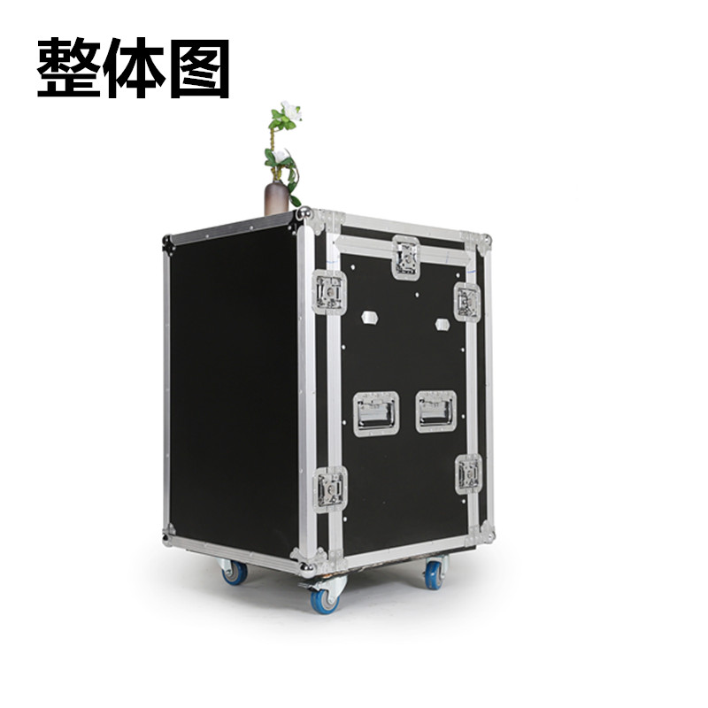 舞台12u16u调音台音响航空箱机柜定做防震功放机箱铝合金舞台机柜