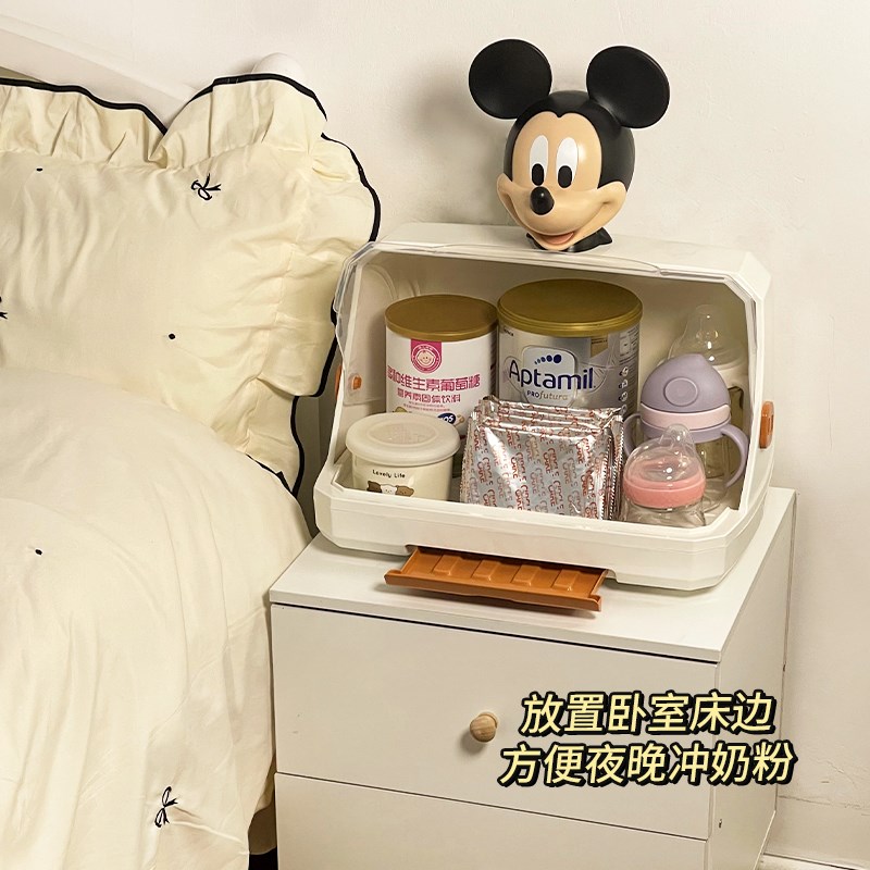 奶瓶收纳盒婴儿专用防尘吸奶器餐具收纳沥水架宝宝辅食工具收纳箱