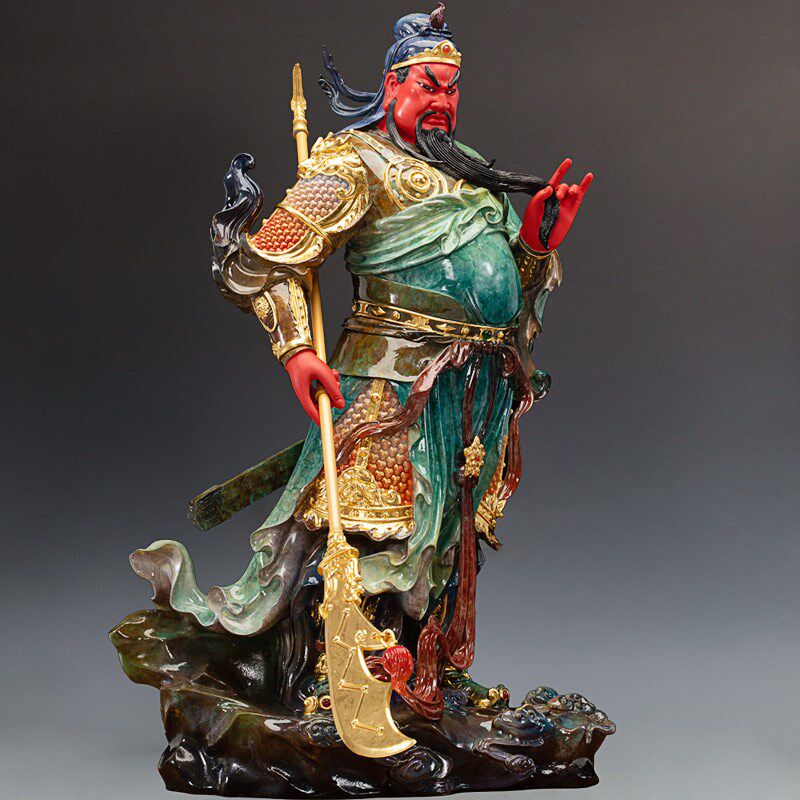 鎏金纯铜供奉关公神像铜像关公站像武财神关二爷关圣帝君摆件