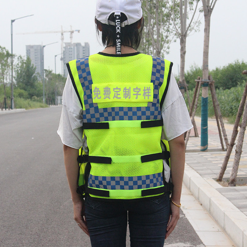 反光安全背心多兜耐磨摩托车骑行马甲高亮反光交通反光夜行衣透气
