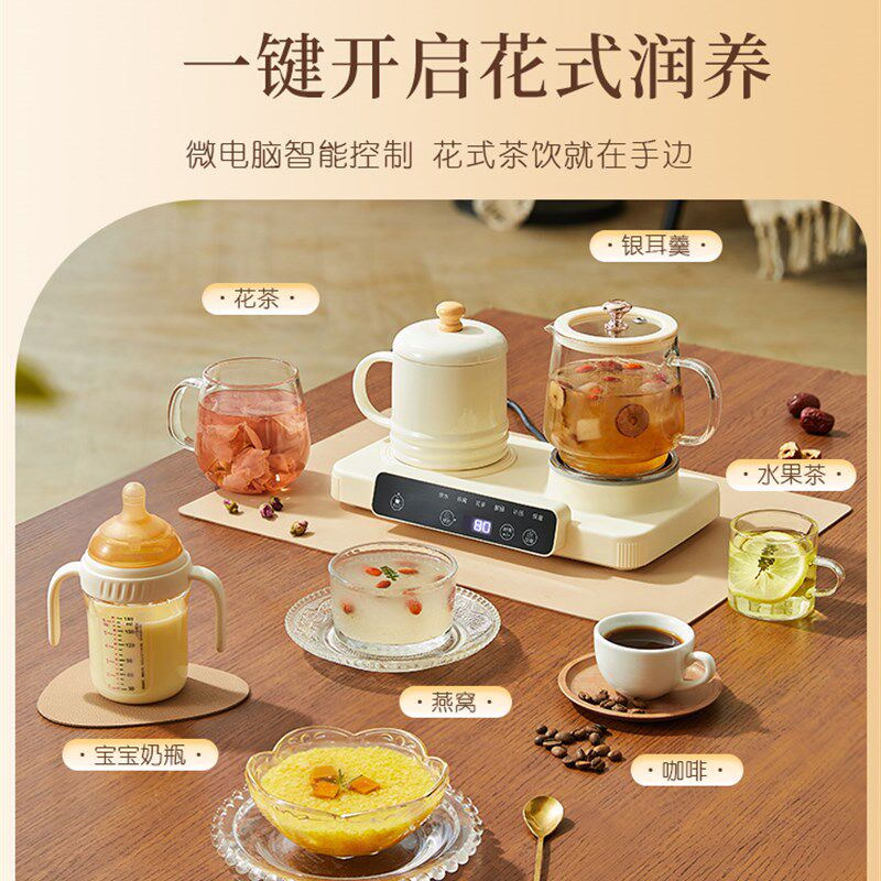 迷你全玻璃养生壶炖煮一体煮茶2025新款养生杯一人小型烧水壶礼物