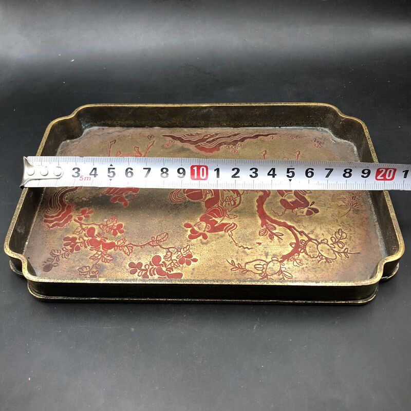 复古黄铜茶承茶具收纳盘中式 壶垫宋式做旧茶盘茶垫 制造 干泡盘