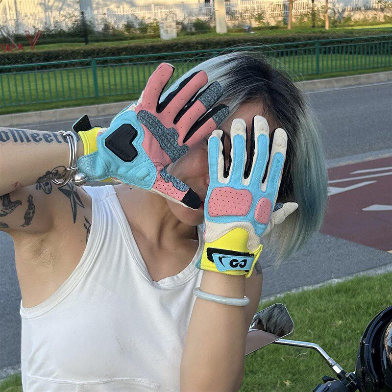 摩托车骑行手套户外骑行加厚防划减震耐磨机车手套男透气女薄款夏