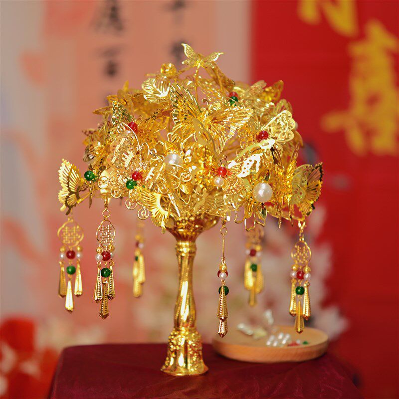 新款金色手捧花新娘结婚礼物闺蜜婚礼高级手工制作DIY材料包成品