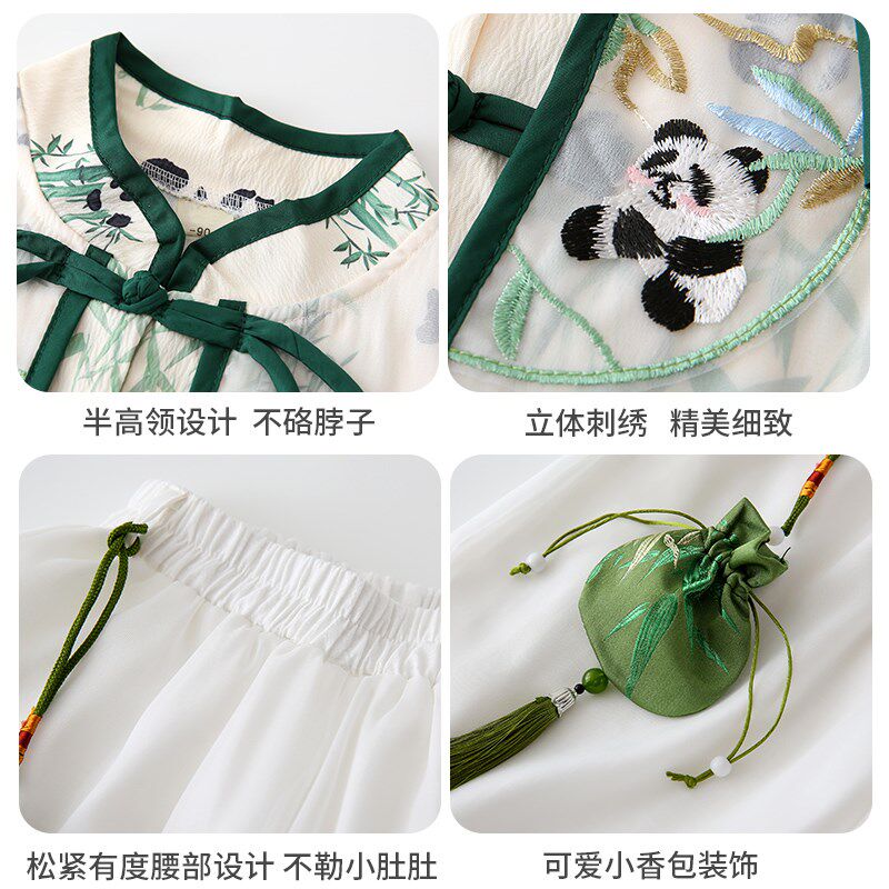 中国风儿童古装汉服男童唐装春秋季薄款演出服小男孩新中式亲子装
