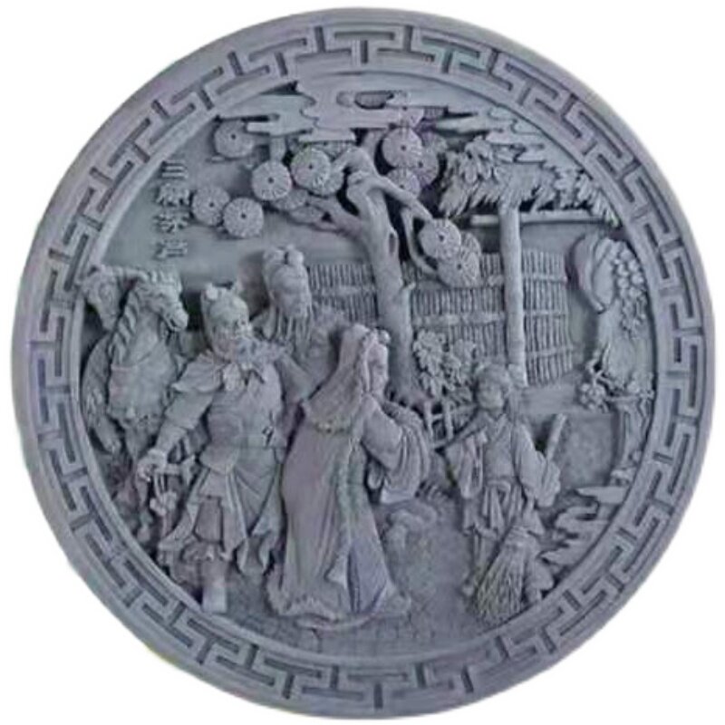 仿古圆形福字砖雕中式四合院影壁墙照壁墙围墙背景墙装饰浮雕挂件