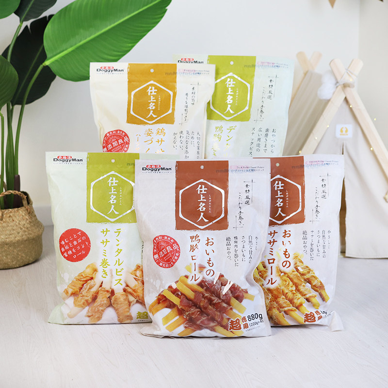 多格漫狗狗零食鸡肉干鸭肉干磨牙饼干甘薯绕肉成幼犬奖励磨牙棒