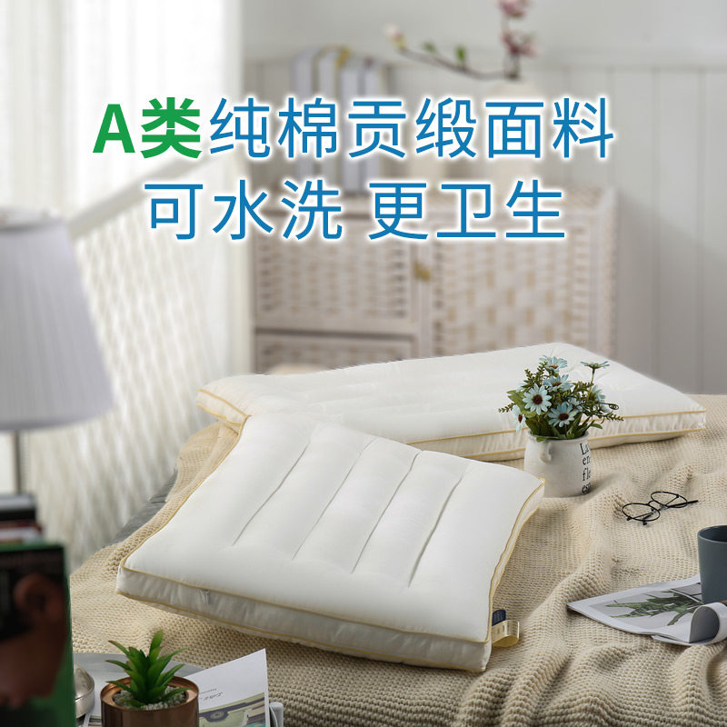 儿童枕芯低枕头可水洗小学生矮枕头初中学大学扁平枕心48*74颈椎