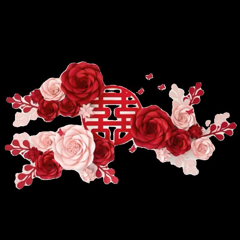 成品纸花婚庆婚礼影楼背景装饰布置花朵房间床头装饰立体玫瑰花