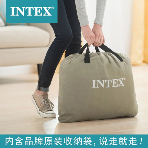 INTEX充气床垫单人双人加厚折叠自动冲气床便携垫家庭家用气垫床