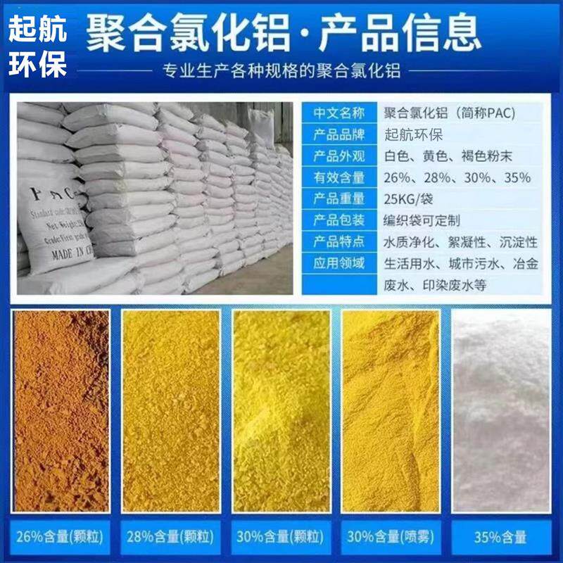 聚合氯化铝PAC絮凝剂饮用水泳池浴池工业污水处理环保沉淀剂国标
