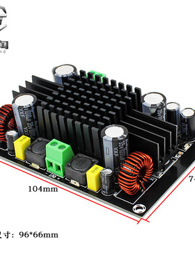 BTL150W大功率重低音纯低音汽车数字功放板DC12V24V升压TPA3116D2