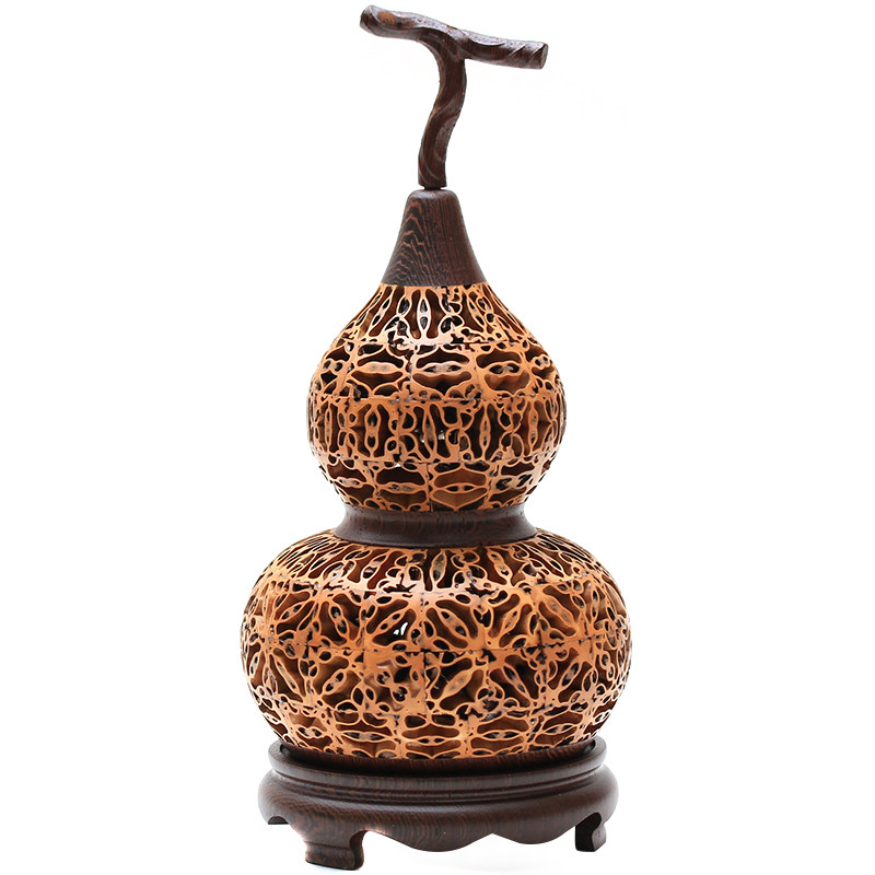 核桃镂空创意葫芦摆件家用室内仿古沉香檀香炉盘香炉线香炉香薰炉