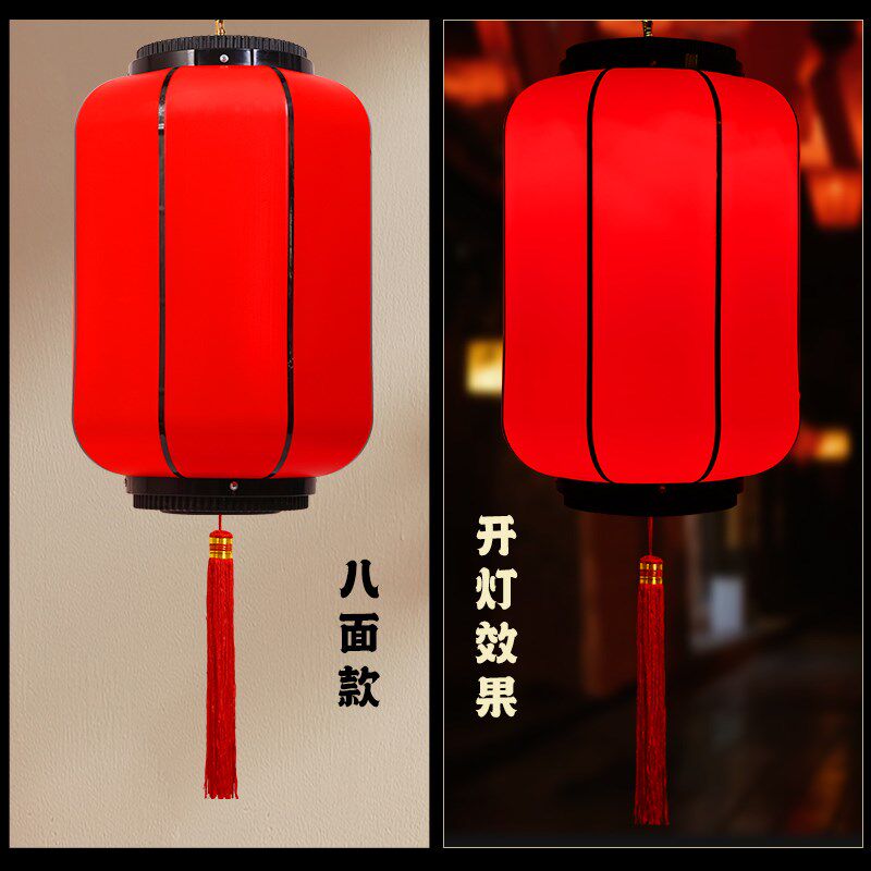 亚克力灯笼亮化工程LED灯发光户外新年街道装饰冬瓜防水连串宫灯
