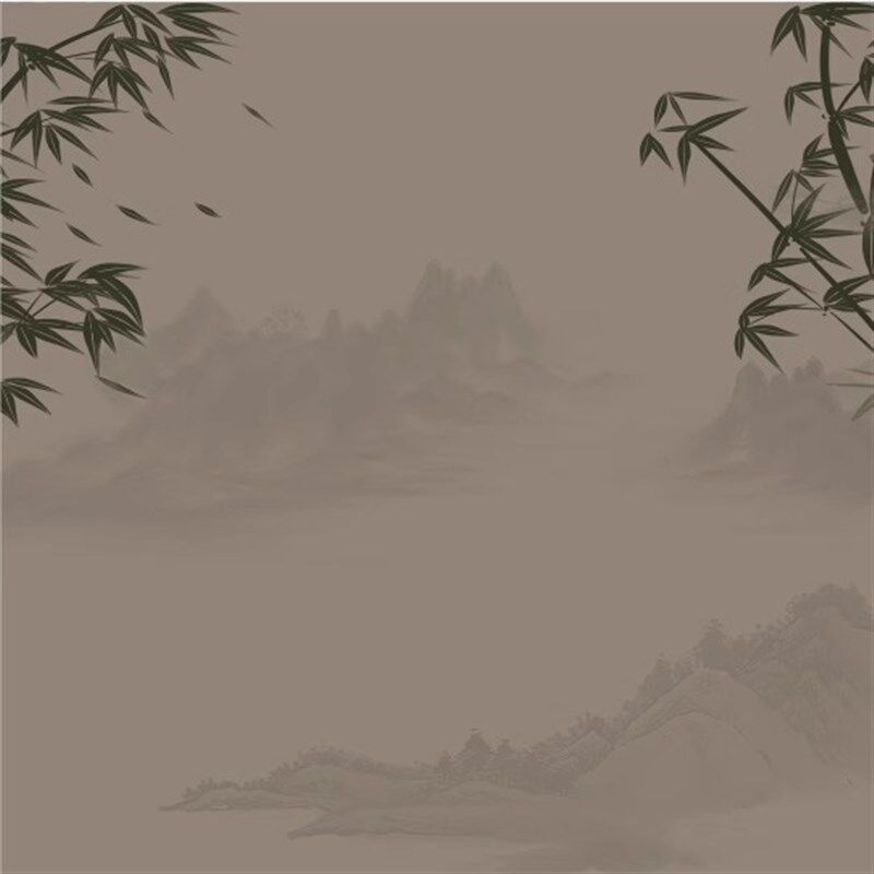 影楼摄影拍照中国风水墨山水画背景布中式古风复古婚纱儿童背景纸