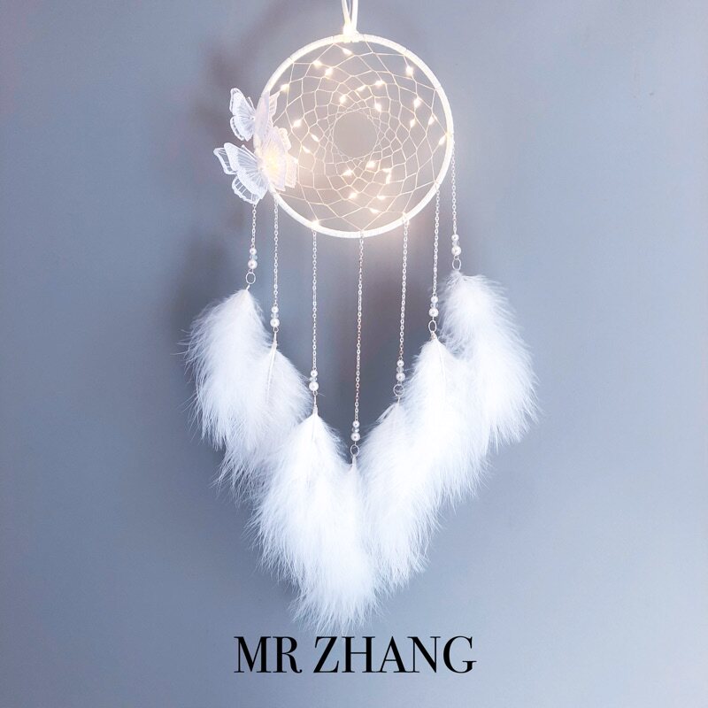 MR ZHANG原创捕梦网灯梦蝶小夜灯生日少女挂饰文艺礼物复古ins风