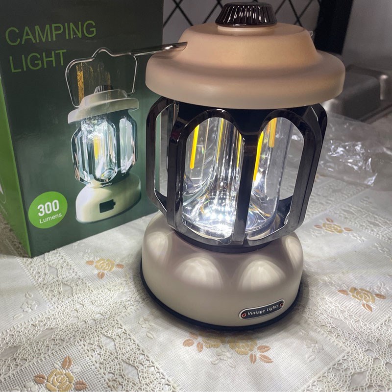 快充营地复古马灯LED铁道帐篷灯充电野营灯无级调光户外露营灯具
