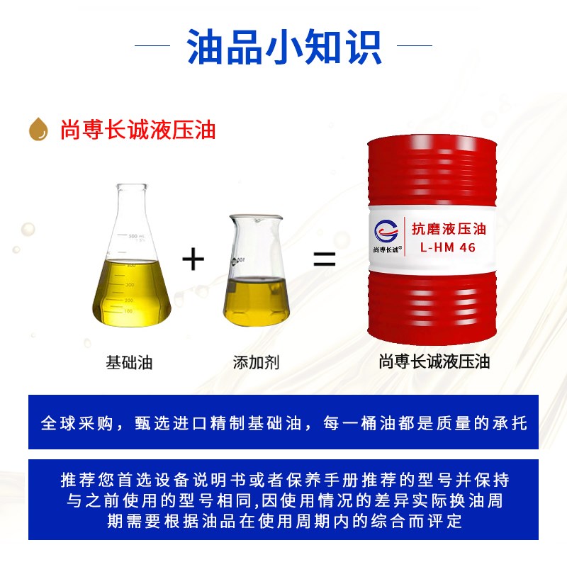 长诚抗磨液压油高压46号68号32号工业机械挖机铲车升降机床200升