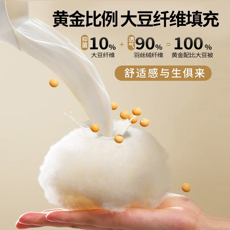 A类抗菌大豆纤维豆豆被子冬天加厚保暖冬被学生宿舍单人春秋被芯