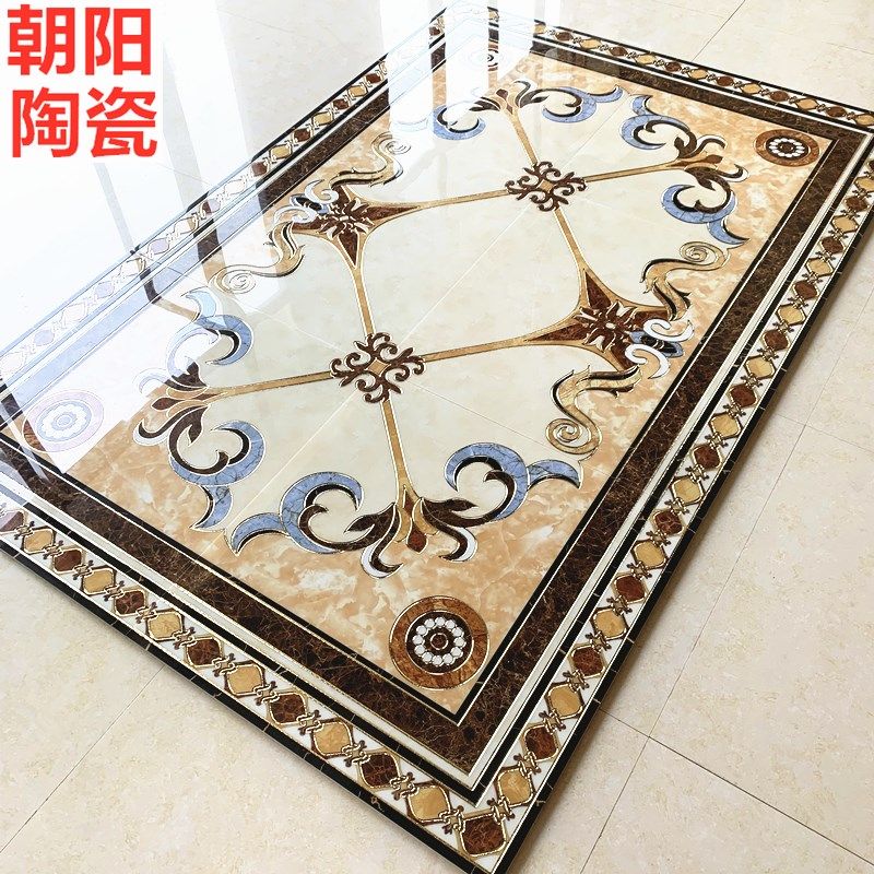 欧式拼花地砖800x800 客厅餐厅过道玄关拼图地砖地拼花砖造型地砖