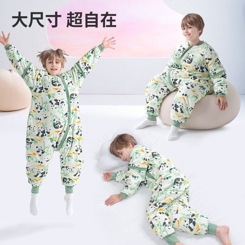 儿童睡袋春秋冬季加厚恒温男女中大童分腿小学生睡觉防踢被子神器