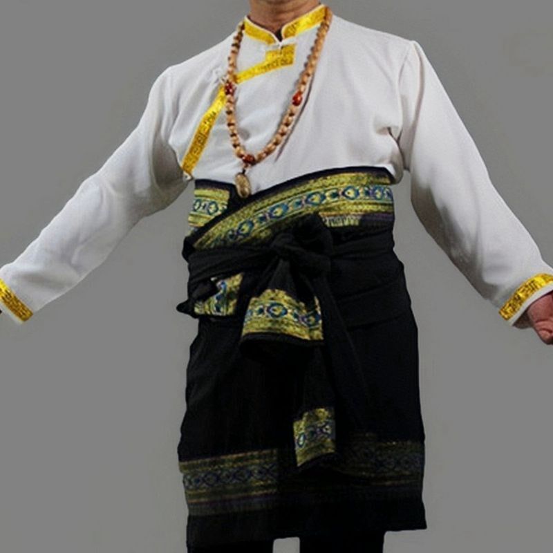 藏族藏袍男装2024新款康巴汉子藏装春夏秋锅庄舞表演服装民族服装
