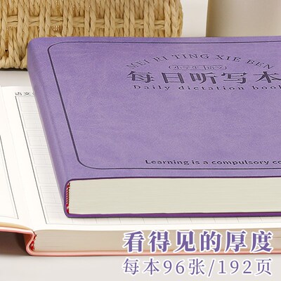 每日听写本小学生一年级拼音本方形笔记本加厚2024新款暑假田字格