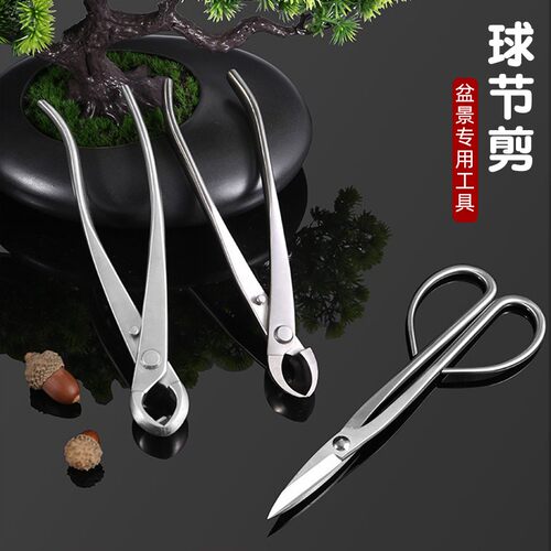 不锈钢球节剪盆景修剪造型专用工具制作盆栽叶芽球形型剪刀修枝钳
