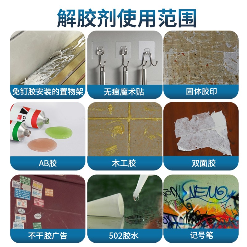 麦克拉仑免钉胶解胶剂 玻璃磁砖除胶剂多功能车用去胶神器图片